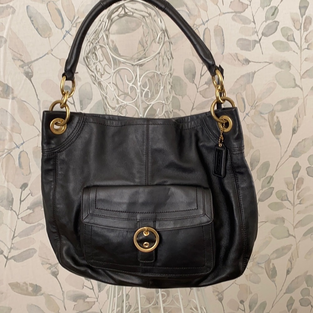 Coach Vintage Leather Purse with brass details